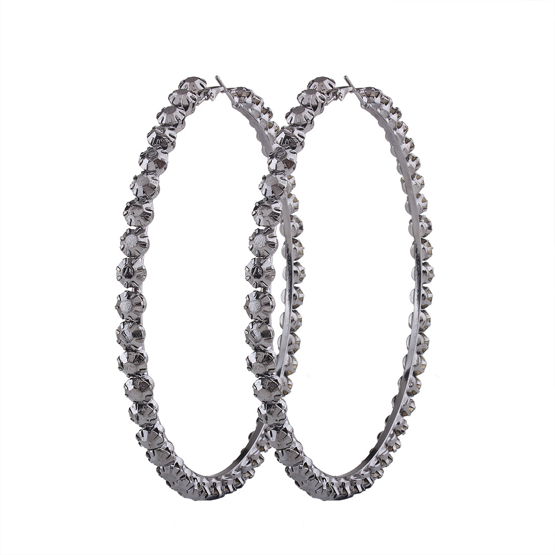 Western Style Popular Accessories Personality Big Circle Diamond Earring Wild Classic Earring