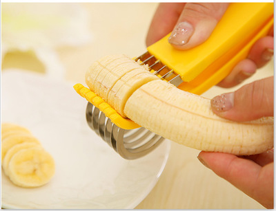 Stainless Steel Banana Slicer Fruit Cutter Chopper Sausage Cucumber Vegetable