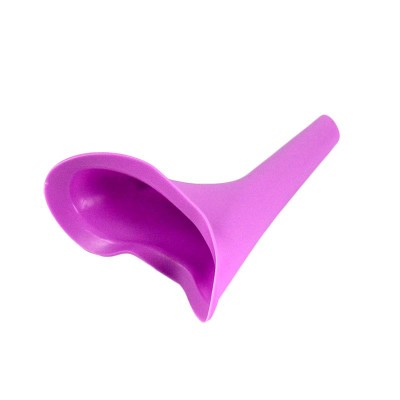 2set Piez Travel Female Urine Lady Urinal Funnel Soft Silicone Purple