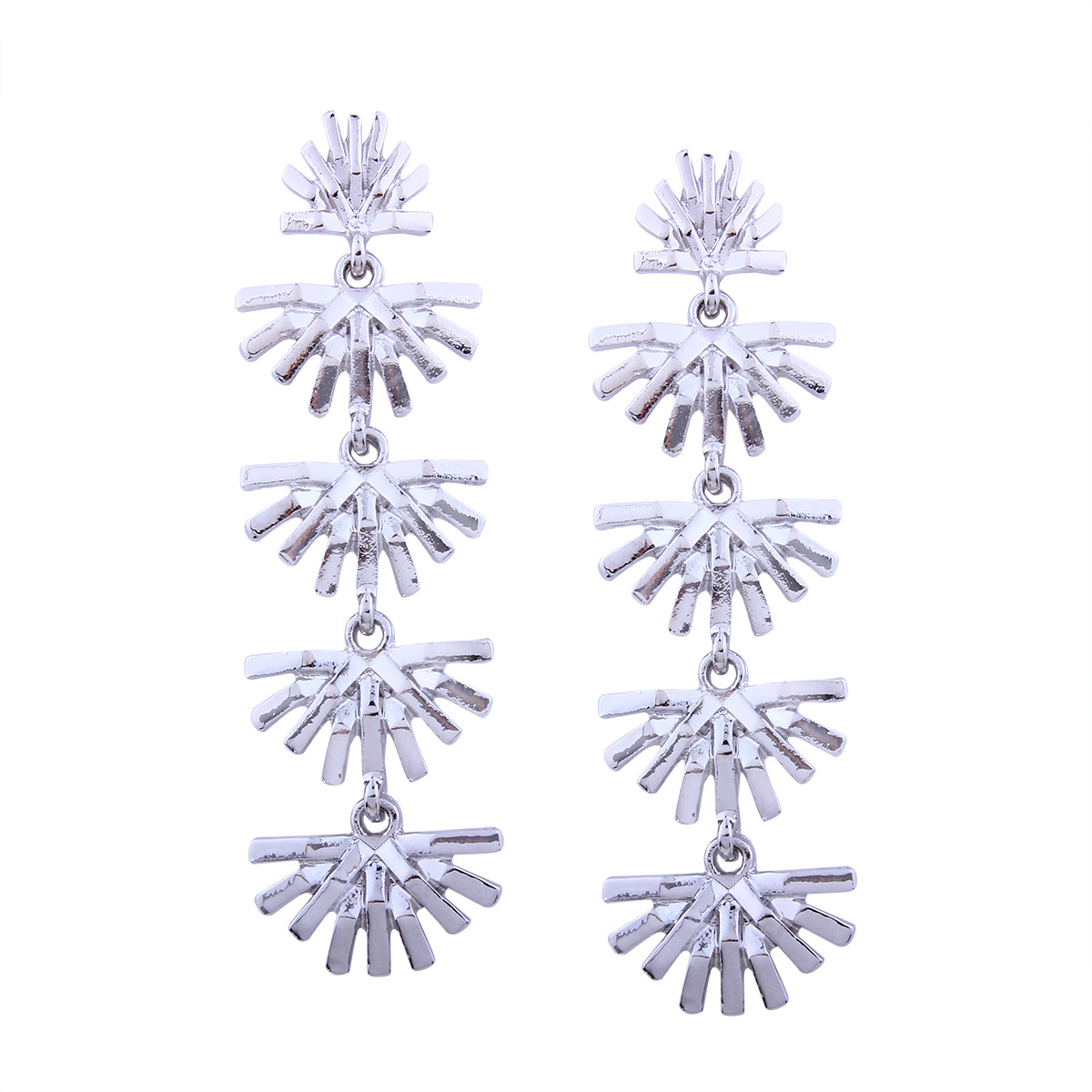 Western Style Fashion Trend Openwork Geometry Long Section Personality Earrings