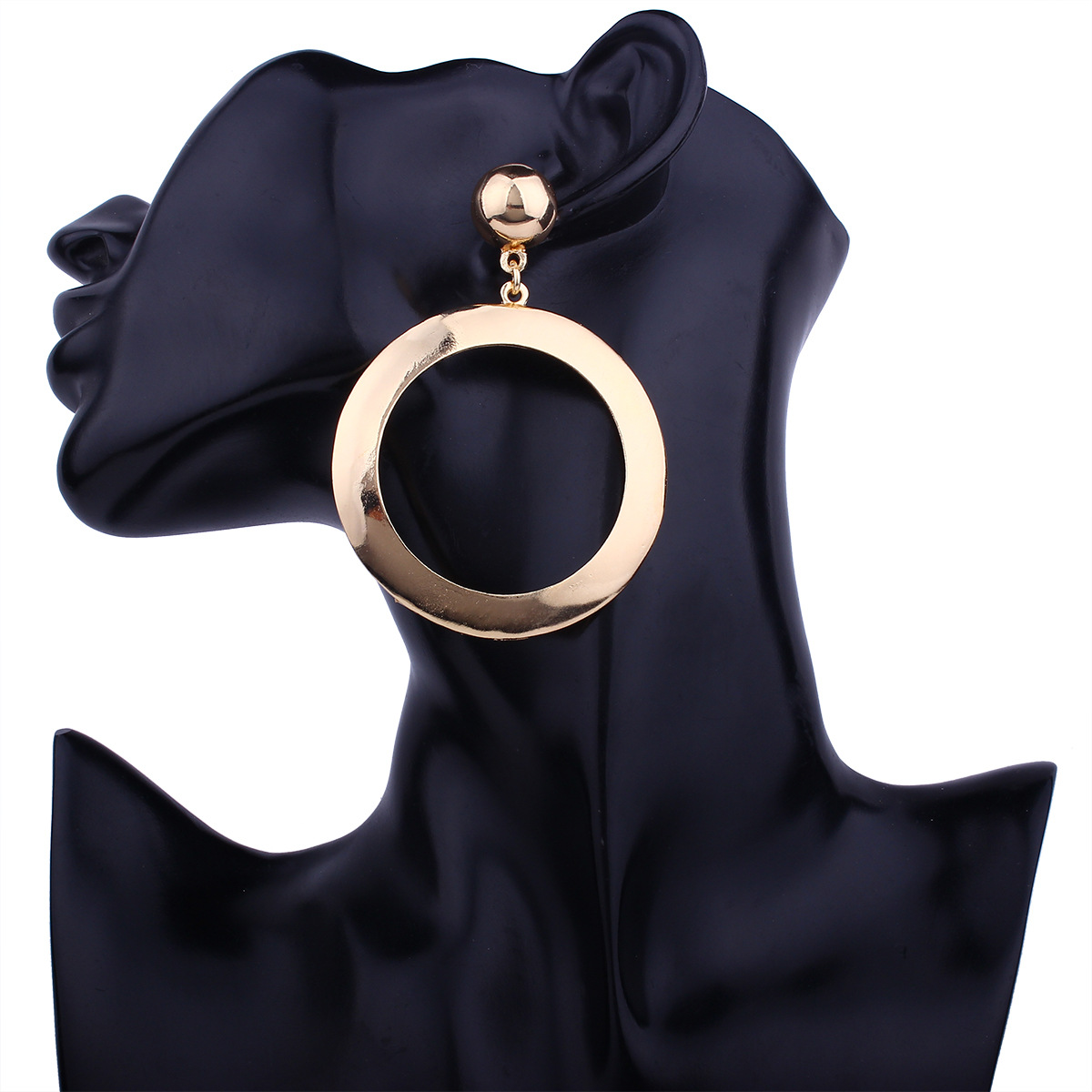 Western Style Fashion Personality Alloy Earrings Ms Classic Geometry Circle Earring