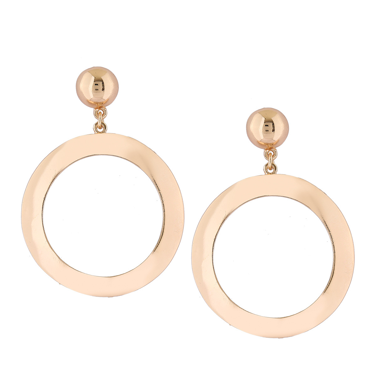 Western Style Fashion Personality Alloy Earrings Ms Classic Geometry Circle Earring