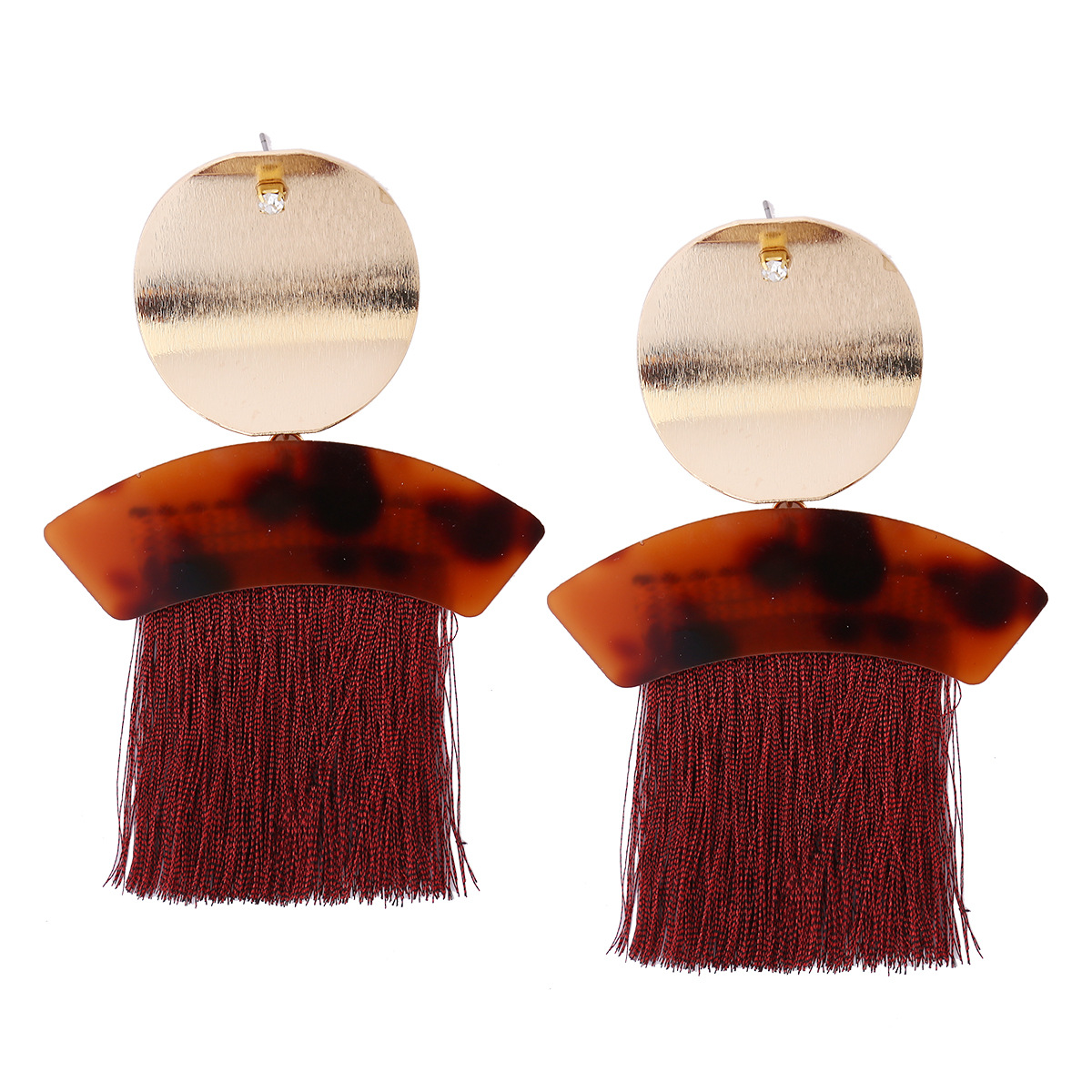Western Style Ms Fashion Personality Tassel Geometry Alloy Earring