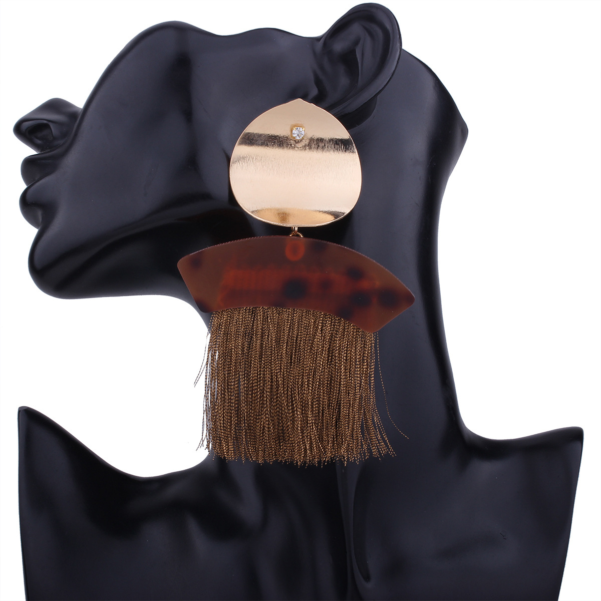 Western Style Ms Fashion Personality Tassel Geometry Alloy Earring