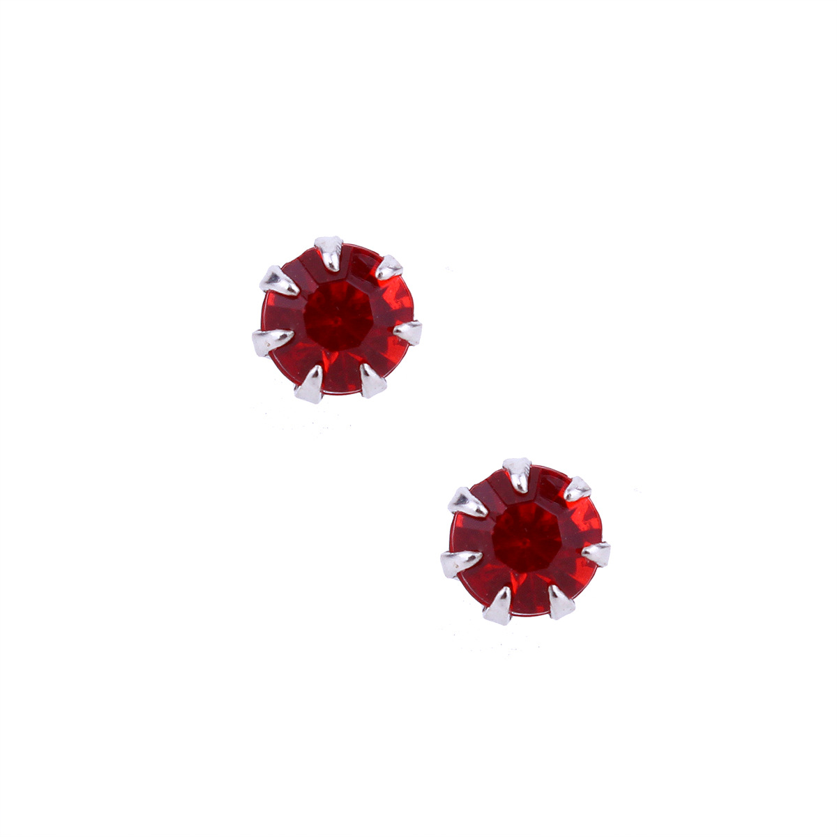 Ms Simple Fresh Red Rose Flowers Pendant Necklace Diamond Earring