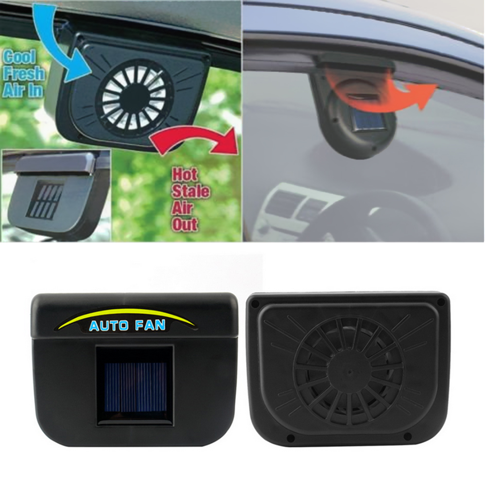 Solar Powered Car Window Windshield Auto Air Vent Cooling Fan Cooler Radiator US