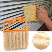 Convenient Microfibre Venetian Blind Blade Cleaner Window Conditioner Duster Clean Brush Yellow