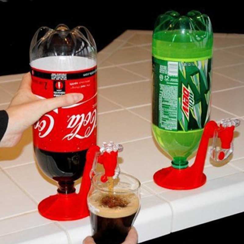 Novelty Soda Dispenser Bottle Coke Upside Down Drinking Water Dispense Machine Home Bar Party Gadget