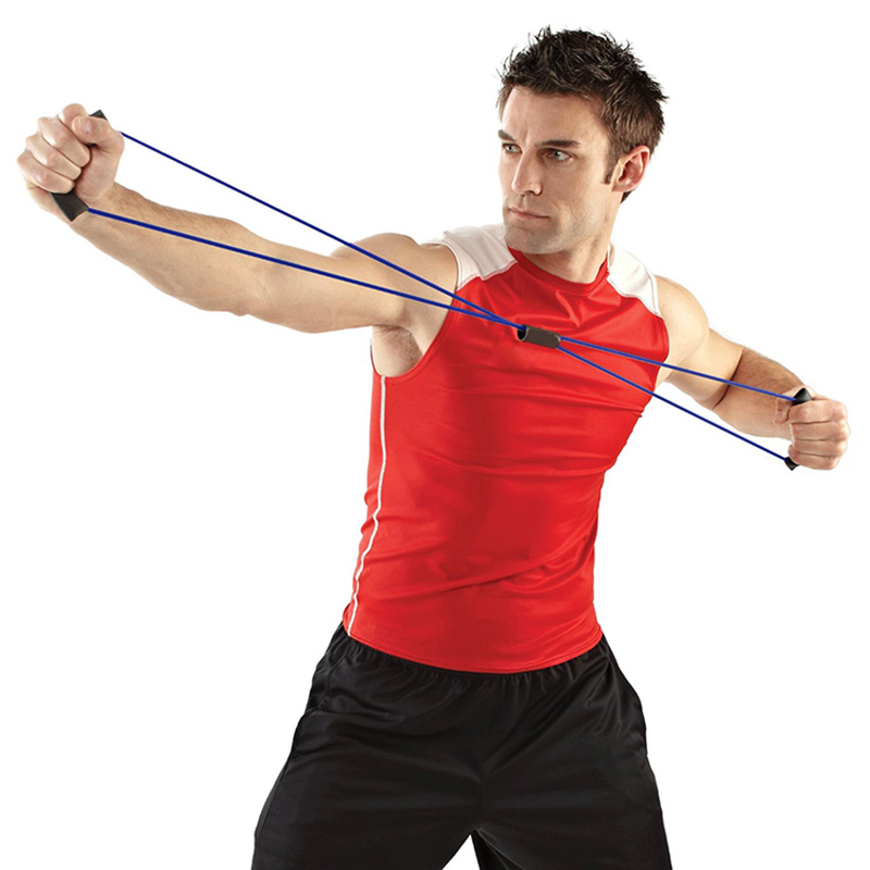 Word Tensile Rope Fitness Yoga Pull Rope Natural Latex Tube With Elastic Rope Chest Expander