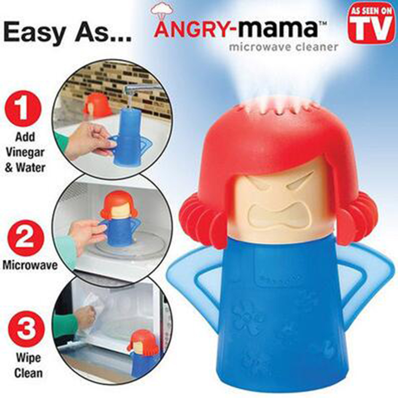 4 Colors Hot New Metro Angry Mama Microwave Cleaner Steam Cleaners Kitchen Dining  bar