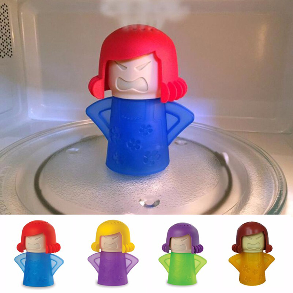 4 Colors Hot New Metro Angry Mama Microwave Cleaner Steam Cleaners Kitchen Dining  bar