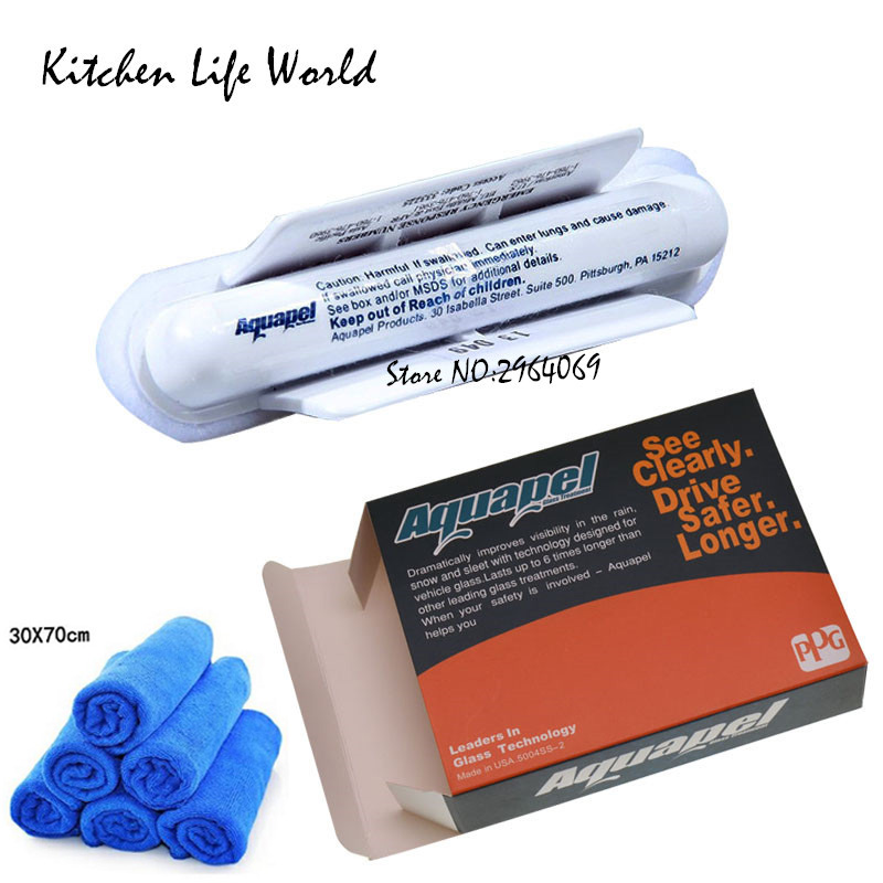 New AQUAPEL Windshield Glass Water Rain Repellent APPLICATIONS Stealth Wipers