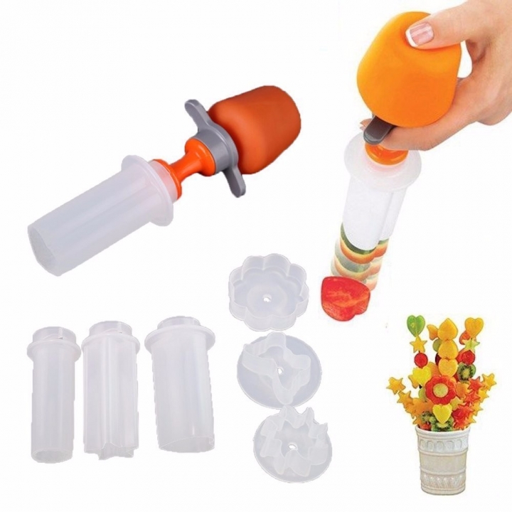Casual Gifts Shape Cake Fruit Maker Kitchen Tool Pop Chef Food Decorator Cutter Kitchen Kit