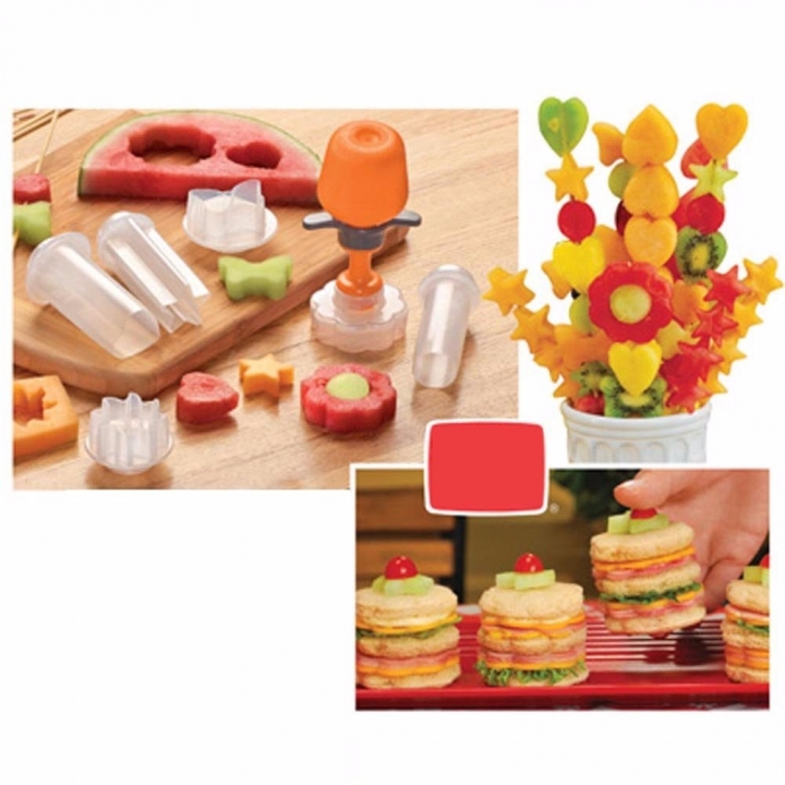 Casual Gifts Shape Cake Fruit Maker Kitchen Tool Pop Chef Food Decorator Cutter Kitchen Kit
