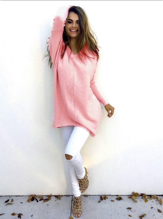 Western Style Ms Fashion Fall And Winter Clothes V Collar Long Sleeves Women Sweater