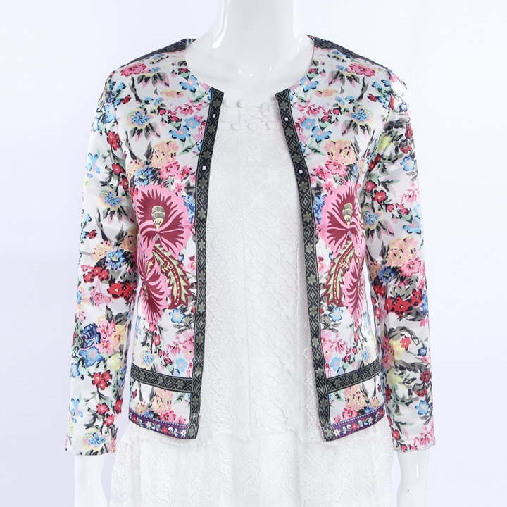 Ms folk-custom fashion printing coat Women trend personality Cardigan coat