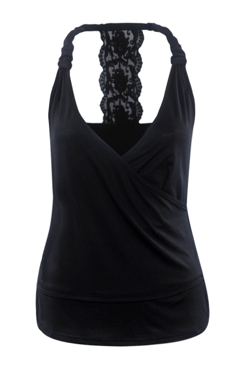 Western Style Ms Fashion The New Back Stitching Lace Hang Neck Type Camisoles