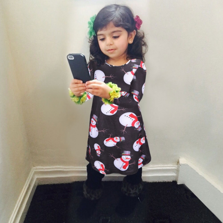 Western Style Ms Fashion The New Santa Claus Children's Wear Girls dress