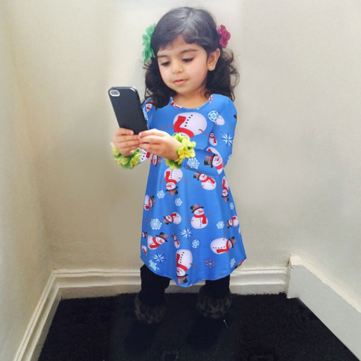 Western Style Ms Fashion The New Santa Claus Children's Wear Girls dress