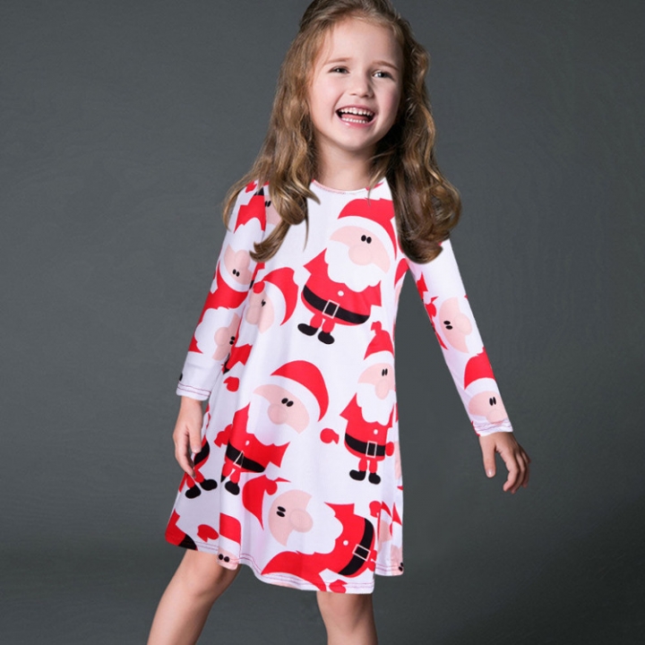 Western Style Ms Fashion The New Santa Claus Children's Wear Girls dress