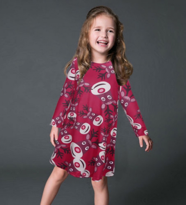 Western Style Ms Fashion The New Santa Claus Children's Wear Girls dress