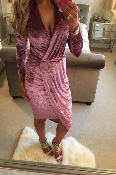 Western Style Ms Winter Bottom Slim Sexy V collar irregular Dress