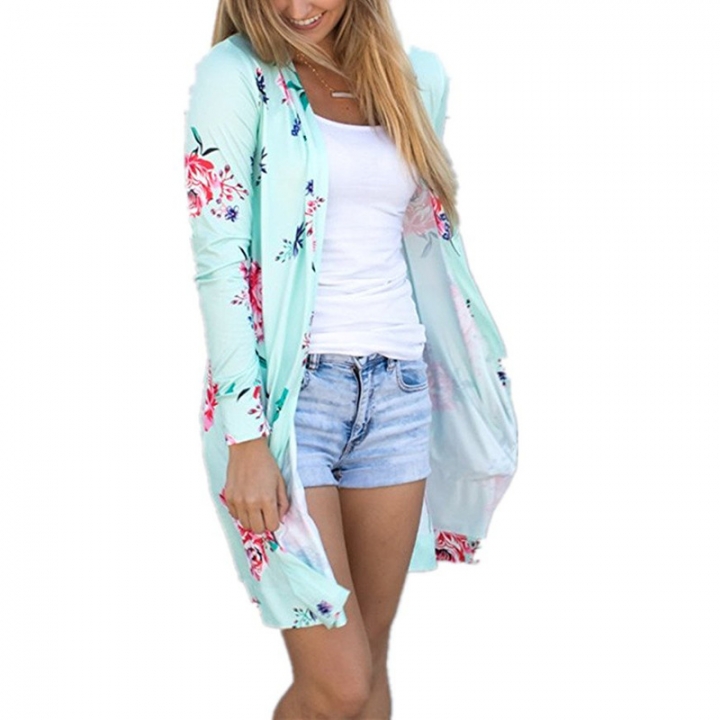 Western Style Ms Fashion Coat Long Sleeves Printing Personality Cardigan