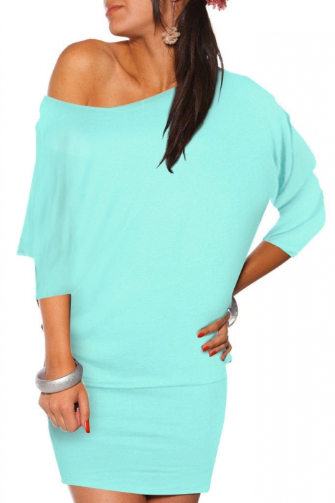 Western Style Ms Fashion Personality Autumn Bottom Loose Oblique Collar Mini Dress