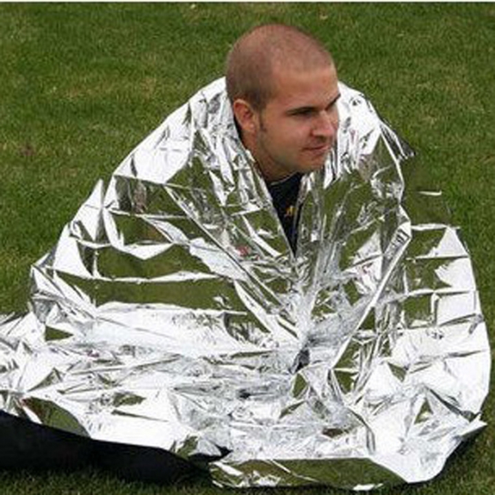Survival Rescue Insulation Curtain multi-thin lightweight Life-saving Military Silver Blanket Travel