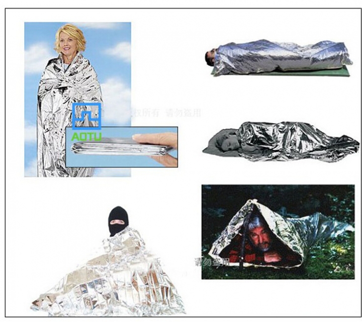 Survival Rescue Insulation Curtain multi-thin lightweight Life-saving Military Silver Blanket Travel