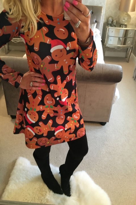 Western Style Ms Fashion Christmas Snowman printing Sexy Dress Clothing