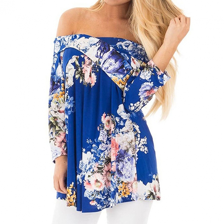 Western Style Ms Fashion Autumn Tube top Printing Coat Trend T-shirt