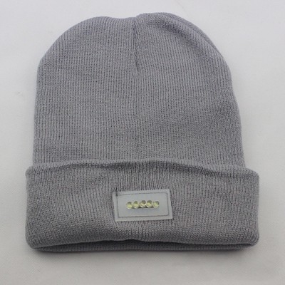 Winter Mens 5-LED Light Headlamp Hat Knitted Beanie Cap Hunting Camping Running