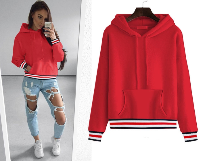 Western style Ms Long sleeves Sweater Plus cashmere Thickening personality fashion jacket with hat