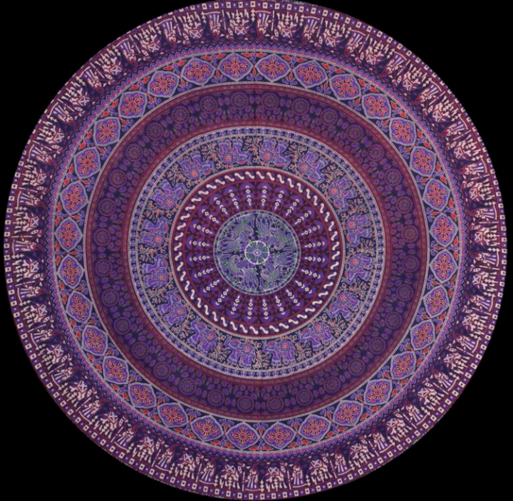 Western Style Ms Fashion Sun Protection Shawl Yoga Mat Round Beach towel