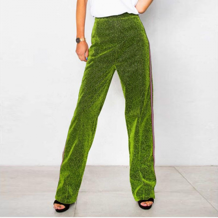 Western Style Ms Fashion Sexy Popular Shiny Fluorescence Long Pants