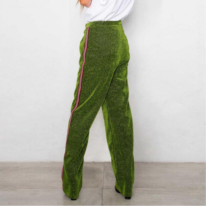 Western Style Ms Fashion Sexy Popular Shiny Fluorescence Long Pants