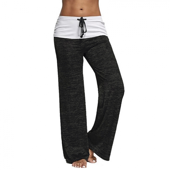 Western Style Ms Fashion Sexy High Waist lace Stitching Personality trend Straight trousers