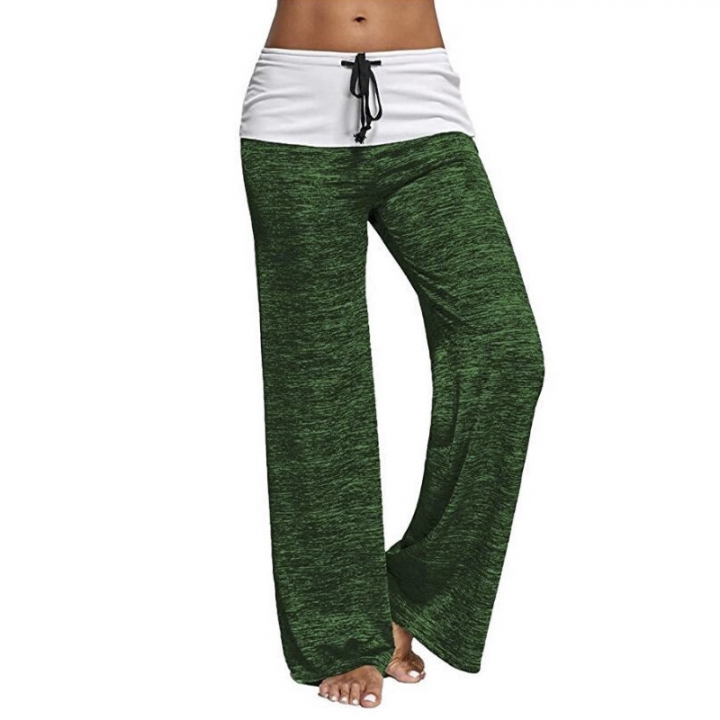 Western Style Ms Fashion Sexy High Waist lace Stitching Personality trend Straight trousers