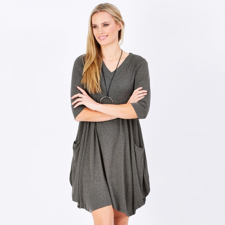 Western Style Ms Fashion Solid Color Wrinkles Highlights Wild trend dress