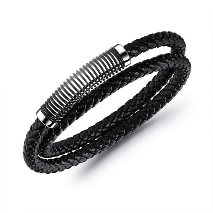 Western Style Creative Dpring Men Leather Bracelet Retro Cowhide Double Bracelets