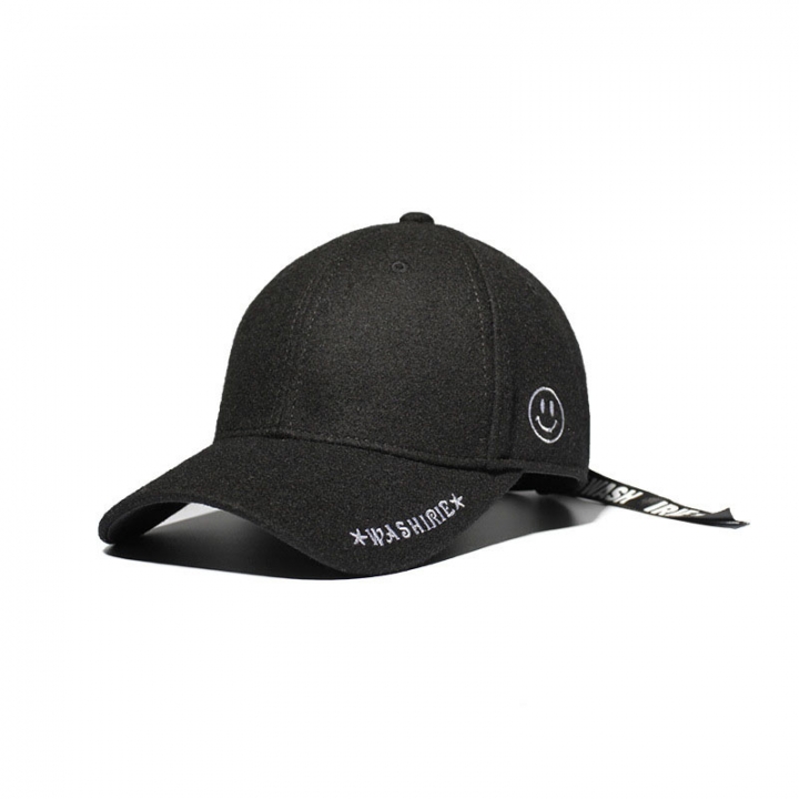 Teens Fashion Caps Summer Men and Women Couple Baseball cap Zipper Smiley Street hip-hop Cap