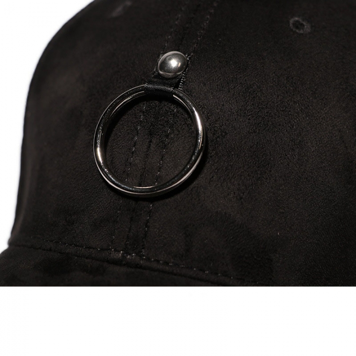 Creative Iron Ring Hat Autumn And Winter Wild Baseball Cap Caps Personality Street hip-hop cap