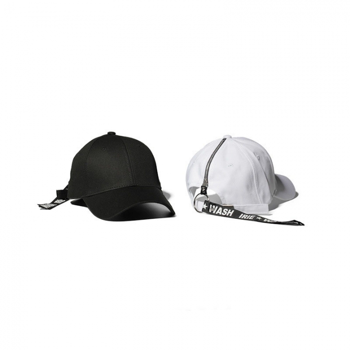 Creative Zipper Solid Color Hat Wild Original Caps Student Smiley Baseball cap