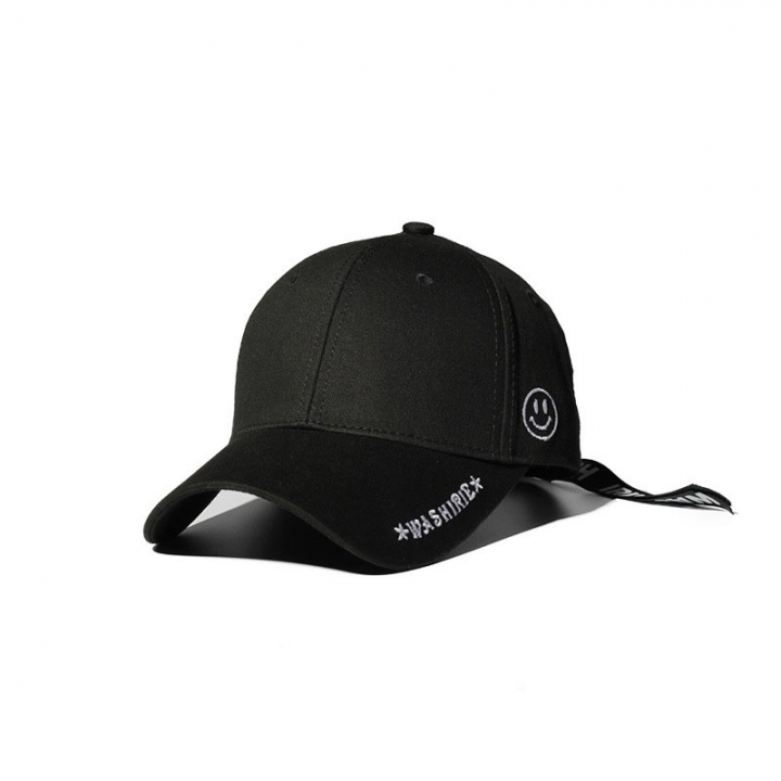 Creative Zipper Solid Color Hat Wild Original Caps Student Smiley Baseball cap