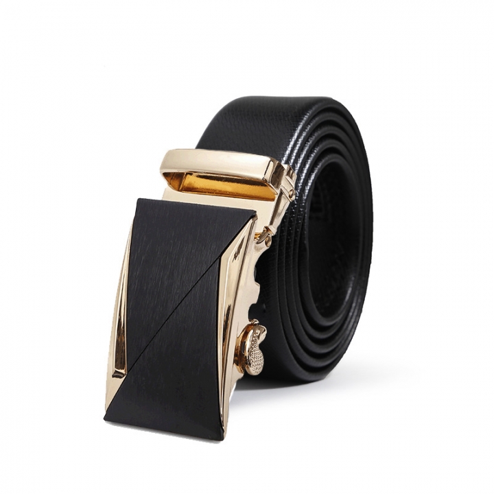 Men Fashion Belt Genuine Leather Automatic Buckle Personality Trend Wild Belt