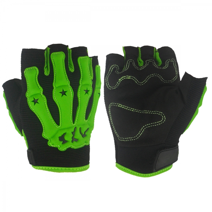 Mountain Bike Bicycle Riding Gloves Skull Half Finger Summer Outdoor Movement Gloves