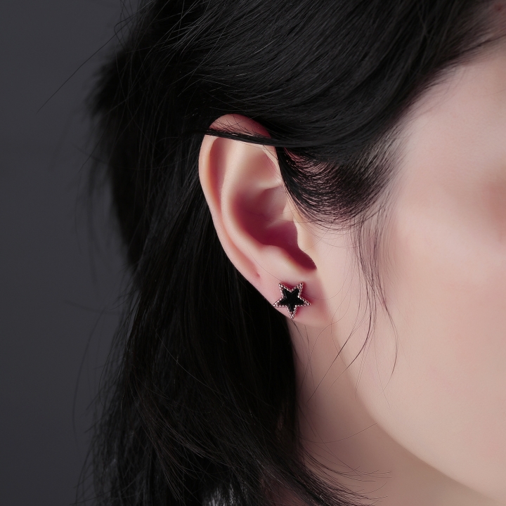 Western Style Simple Wild Personality Trend Earrings Temperament Pentagram Lottery Earring