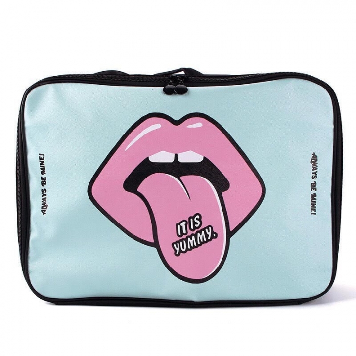 Lovely Cartoon Portable Travel Storage Package Big Mouth Clothing Trolley Case Luggage