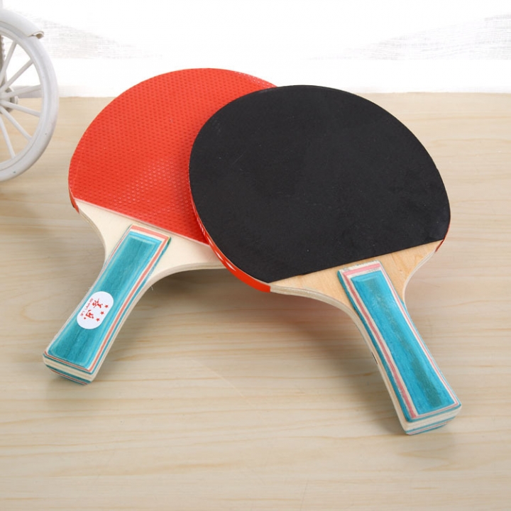 Ping pong Paddle Set Red Panel Solid Wood Ping Pong Paddle Three Pingpong